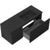 Mexen Orio Badezimmerschrank 120 cm mit Waschbecken Otis rechts, 1S, 1T, schwarz matt - 91A13-12047-3-BBFF71-W18P71