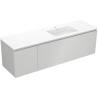 Mexen Orio armoire de salle de bains 160 cm avec lavabo Otis à droite, 1T, 1P, gris mat/blanc mat - 91A13-16047-3-BBFF62-W18P01