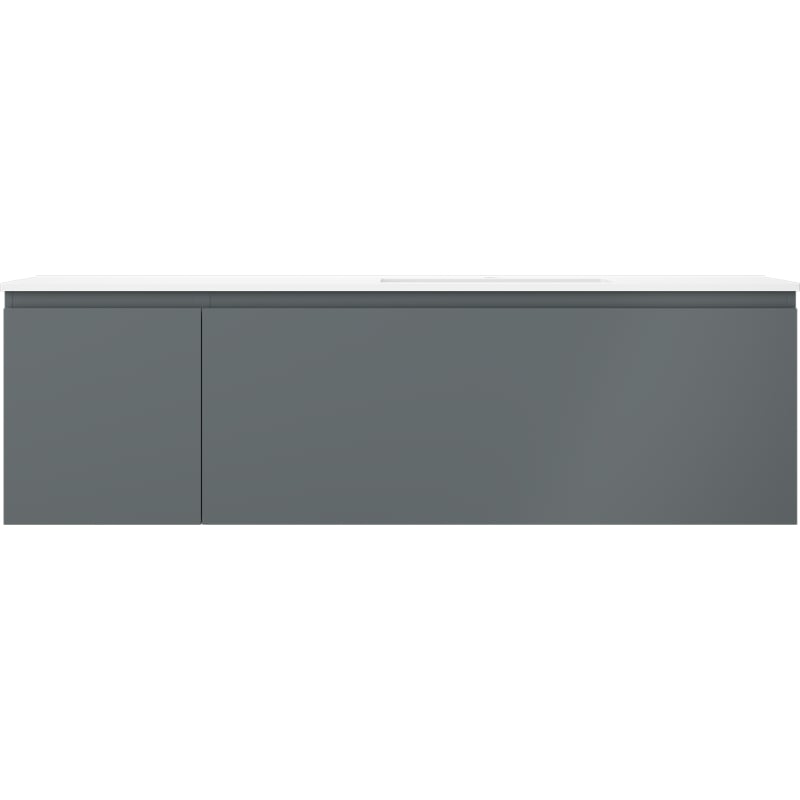 Mexen Orio szafka łazienkowa 160 cm z umywalką Otis prawą, 1S, 1D, grafit mat/biała mat - 91A13-16047-3-BBFF66-W18P01