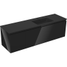 Mexen Orio armario de baño de 160 cm con lavabo Otis derecho, 1S, 1D, negro brillo/negro mate - 91A13-16047-3-BBFF70-W18P71