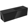 Mexen Orio meuble de salle de bain 160 cm avec lavabo Otis droit, 1T, 1P, noir brillant/noir mat - 91A13-16047-3-BBFF70-W18P71