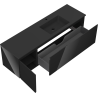 Mexen Orio armario de baño de 160 cm con lavabo Otis derecho, 1S, 1D, negro brillo/negro mate - 91A13-16047-3-BBFF70-W18P71