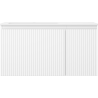 Mexen Rivel badkamerkast 90 cm met Otis wastafel links, 1S, 1D, gegroefd, wit mat - 91A23-09047-3-BBFF01-W18L01