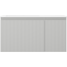 Mexen Rivel badkamerkast 90 cm met wastafel Otis links, 1S, 1D, geribbeld, grijs mat/wit mat - 91A23-09047-3-BBFF62-W18L01