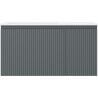 Mexen Rivel badkamerkast 90 cm met wastafel Otis links, 1S, 1D, gegroefd, grafiet mat/wit mat - 91A23-09047-3-BBFF66-W18L01