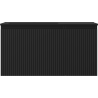 Mexen Rivel 90 cm Bathroom Cabinet with Left Otis Sink, 1 Drawer, 1 Door, Fluted, Black Matte - 91A23-09047-3-BBFF71-W18L71