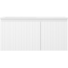 Mexen Rivel meuble de salle de bains 100 cm avec lavabo Otis à gauche, 1S, 1D, rainuré, blanc mat - 91A23-10047-3-BBFF01-W18L01