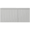 Mexen Rivel 100 cm Bathroom Cabinet with Left Otis Sink, 1S, 1D, Grooved, Gray Matte/White Matte - 91A23-10047-3-BBFF62-W18L01