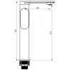 Mexen Milo grifo de lavabo alto con manija lateral, negro - 71315-70