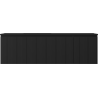 Mexen Rivel Badezimmerschrank 160 cm mit Waschtisch Otis links, 1S, 1D, geriffelt, schwarz matt - 91A23-16047-3-BBFF71-W18L71