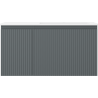 Mexen Rivel 90 cm badkamerkastje met rechter Otis-wastafel, 1S, 1D, geribbeld, grafiet mat/wit mat - 91A23-09047-3-BBFF66-W18P01