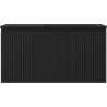 Mexen Rivel bathroom cabinet 90 cm with Otis right sink, 1S, 1D, fluted, black matte - 91A23-09047-3-BBFF71-W18P71
