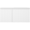 Mexen Rivel Badezimmerschrank 100 cm mit Waschbecken Otis rechts, 1S, 1D, geriffelt, weiß matt - 91A23-10047-3-BBFF01-W18P01