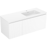 Mexen Rivel szafka łazienkowa 120 cm z umywalką Otis prawą, 1S, 1D, ryflowana, biała mat - 91A23-12047-3-BBFF01-W18P01