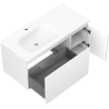 Mexen Orio mobiletto da bagno 90 cm con lavabo Vela sinistro, 1S, 1D, bianco opaco - 91A13-09047-3-BBFF01-W23L01