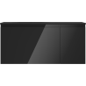 Mexen Orio badkamerkast 90 cm met wastafel Vela links, 1S, 1D, zwart glans/zwart mat - 91A13-09047-3-BBFF70-W23L71