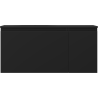 Mexen Orio Badezimmerschrank 90 cm mit Waschbecken Vela links, 1S, 1D, schwarz matt - 91A13-09047-3-BBFF71-W23L71