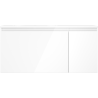 Mexen Orio Badezimmerschrank 100 cm mit Waschbecken Vela links, 1S, 1D, weißer Glanz - 91A13-10047-3-BBFF00-W23L00