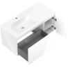 Mexen Orio mobile da bagno 100 cm con lavabo Vela sinistro, 1S, 1D, bianco lucido - 91A13-10047-3-BBFF00-W23L00
