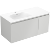 Mexen Orio meuble de salle de bain 100 cm avec lavabo Vela gauche, 1T, 1P, gris mat/blanc mat - 91A13-10047-3-BBFF62-W23L01