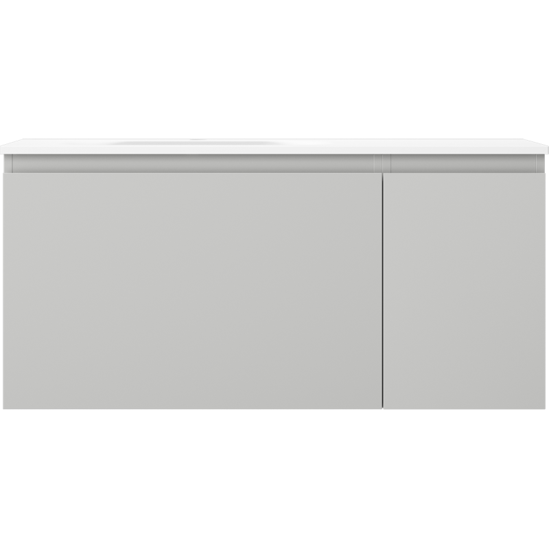 Mexen Orio 100 cm badrumsskåp med tvättställ Vela vänster, 1S, 1D, grå matt/vit matt - 91A13-10047-3-BBFF62-W23L01