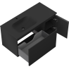 Mexen Orio meuble de salle de bain 100 cm avec lavabo Vela gauche, 1S, 1D, noir mat - 91A13-10047-3-BBFF71-W23L71