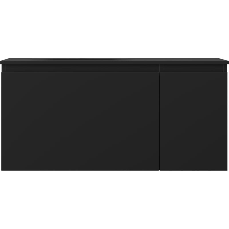 Mexen Orio szafka łazienkowa 100 cm z umywalką Vela lewą, 1S, 1D, czarna mat - 91A13-10047-3-BBFF71-W23L71