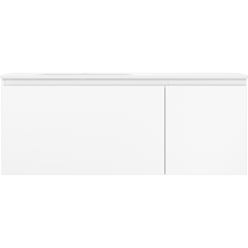 Mexen Orio armadietto da bagno 120 cm con lavabo Vela sinistro, 1S, 1D, bianco opaco - 91A13-12047-3-BBFF01-W23L01