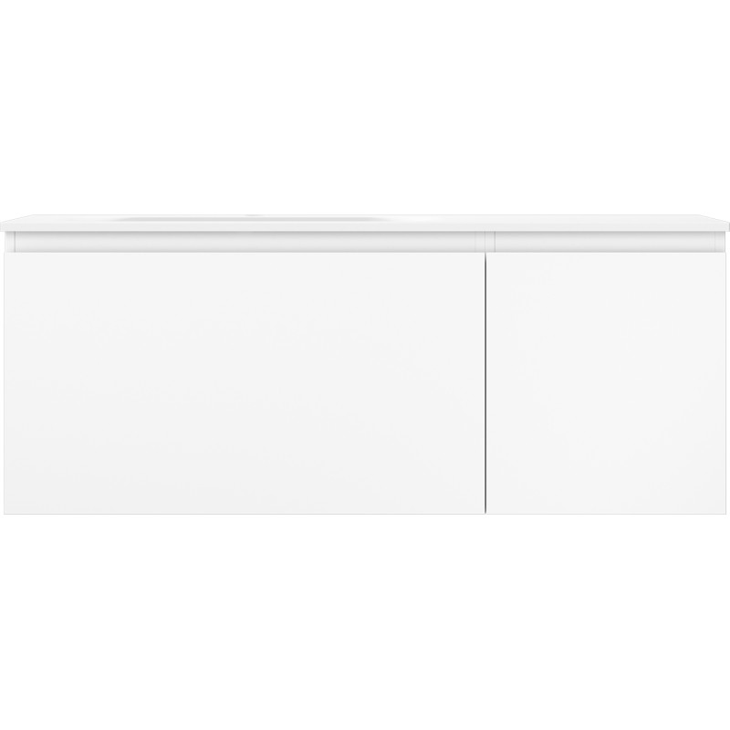 Mexen Orio kupaonski ormaric 120 cm s umivaonikom Vela lijevi, 1S, 1D, bijeli mat - 91A13-12047-3-BBFF01-W23L01