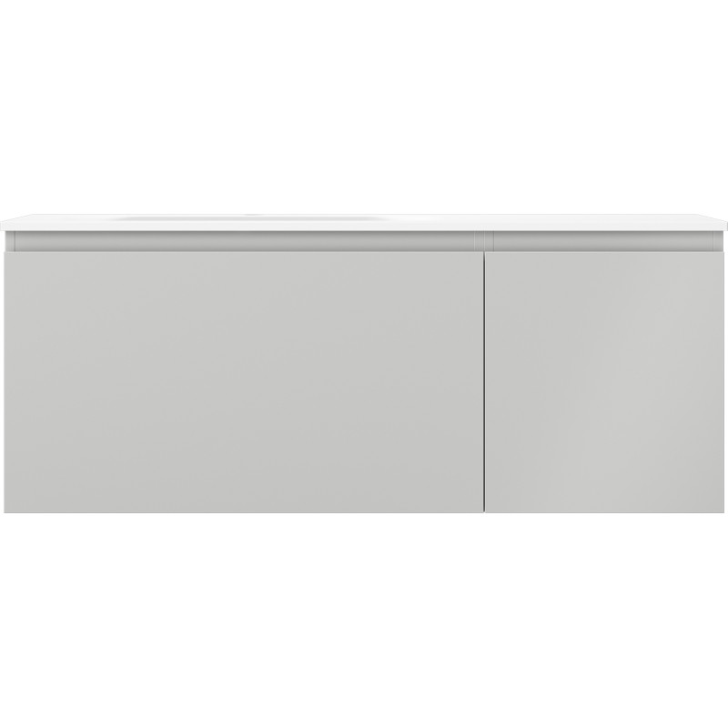 Mexen Orio badkamerkast 120 cm met wastafel Vela links, 1L, 1D, grijs mat/wit mat - 91A13-12047-3-BBFF62-W23L01