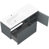 Mexen Orio gabinete de baño 120 cm con lavabo Vela izquierda, 1S, 1D, grafito mate/blanco mate - 91A13-12047-3-BBFF66-W23L01