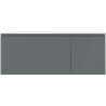 Mexen Orio 120 cm bathroom cabinet with Vela left sink, 1 drawer, 1 door, matte graphite/white - 91A13-12047-3-BBFF66-W23L01