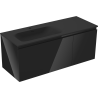 Mexen Orio meuble de salle de bain 120 cm avec lavabo Vela gauche, 1S, 1D, noir brillant/noir mat - 91A13-12047-3-BBFF70-W23L71