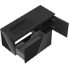 Mexen Orio gabinete de baño 120 cm con lavabo Vela izquierdo, 1S, 1D, negro brillo/negro mate - 91A13-12047-3-BBFF70-W23L71