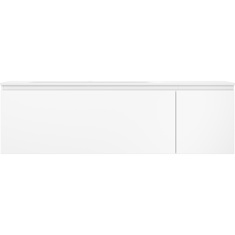 Mexen Orio meuble de salle de bain 160 cm avec lavabo Vela gauche, 1S, 1D, blanc mat - 91A13-16047-3-BBFF01-W23L01