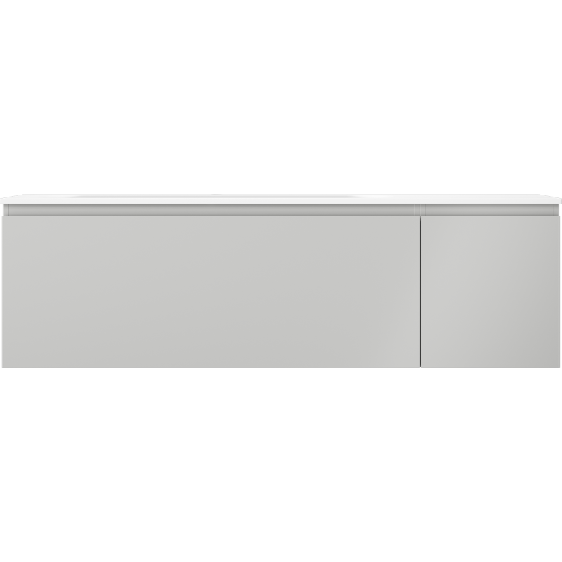 Mexen Orio badkamer kast 160 cm met wastafel Vela links, 1S, 1D, grijs mat/wit mat - 91A13-16047-3-BBFF62-W23L01