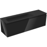 Mexen Orio 160 cm Bathroom Cabinet with Left Vela Sink, 1 Drawer, 1 Door, Black Gloss/Black Matte - 91A13-16047-3-BBFF70-W23L71