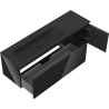 Mexen Orio armario de baño 160 cm con lavabo Vela izquierdo, 1S, 1D, negro brillo/negro mate - 91A13-16047-3-BBFF70-W23L71