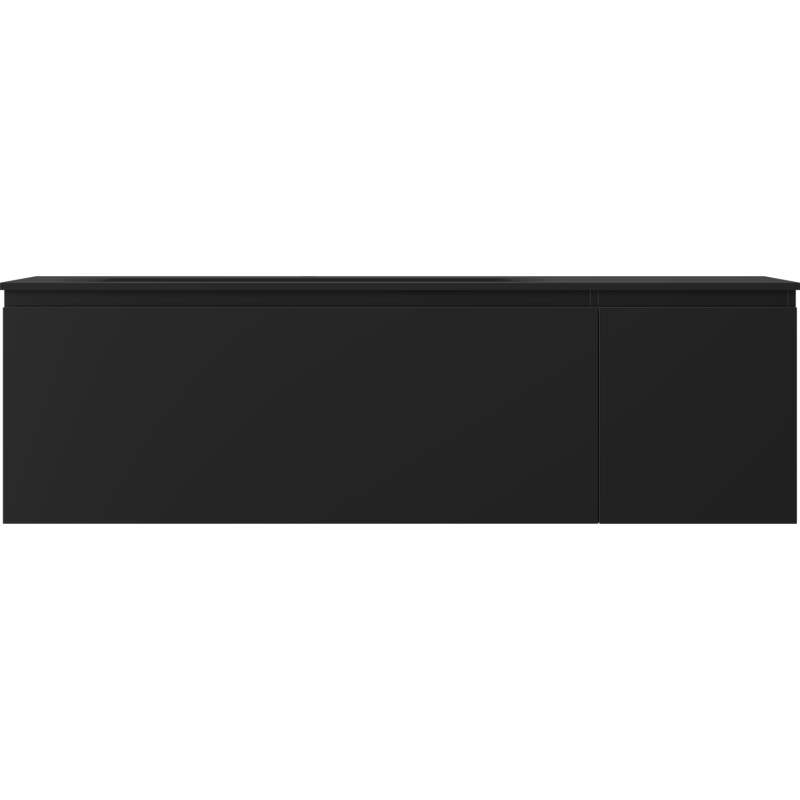 Mexen Orio mobile da bagno 160 cm con lavabo Vela sinistro, 1S, 1D, nero opaco - 91A13-16047-3-BBFF71-W23L71