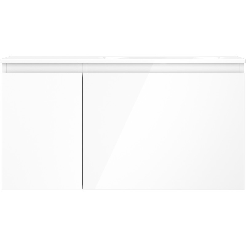 Mexen Orio badkamerkast 90 cm met wastafel Vela rechts, 1L, 1D, wit glans - 91A13-09047-3-BBFF00-W23P00