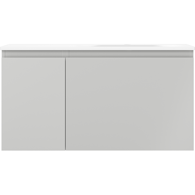 Mexen Orio armário de casa de banho de 90 cm com lavatório Vela à direita, 1S, 1D, cinza mate/branco mate