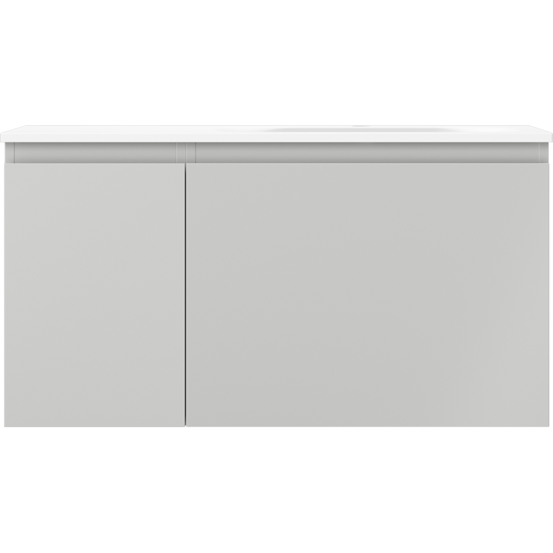 Mexen Orio badrumsskåp 90 cm med tvättställ Vela höger, 1S, 1D, grå matt/vit matt - 91A13-09047-3-BBFF62-W23P01