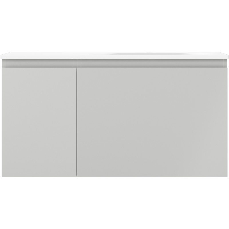 Mexen Orio szafka łazienkowa 90 cm z umywalką Vela prawą, 1S, 1D, szara mat/biała mat - 91A13-09047-3-BBFF62-W23P01