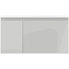 Mexen Orio bathroom cabinet 90 cm with Vela right sink, 1 drawer, 1 door, gray matte/white matte - 91A13-09047-3-BBFF62-W23P01