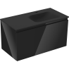 Mexen Orio armadietto da bagno 90 cm con lavabo Vela destro, 1S, 1D, nero lucido/nero opaco - 91A13-09047-3-BBFF70-W23P71