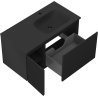 Mexen Orio gabinete de baño 90 cm con lavabo Vela derecho, 1S, 1D, negro mate - 91A13-09047-3-BBFF71-W23P71