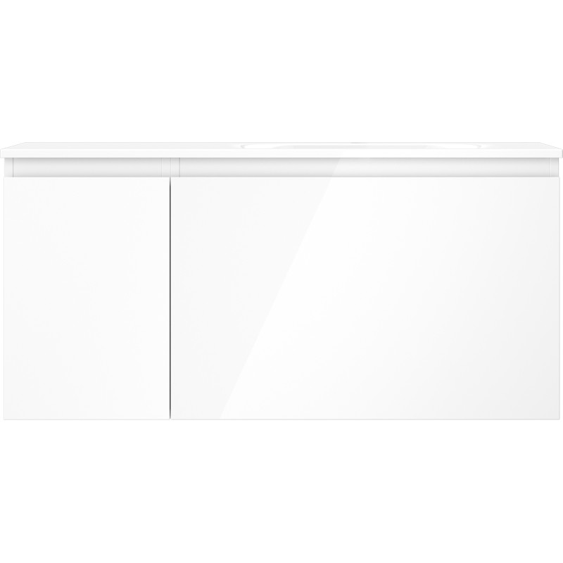 Mexen Orio badkamerkast 100 cm met wastafel Vela rechts, 1S, 1D, wit glans - 91A13-10047-3-BBFF00-W23P00