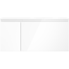 Mexen Orio Badezimmerschrank 100 cm mit Waschbecken Vela rechts, 1S, 1D, weiß glänzend - 91A13-10047-3-BBFF00-W23P00