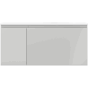 Mexen Orio 100 cm bathroom cabinet with Vela sink right, 1S, 1D, gray matte/white matte - 91A13-10047-3-BBFF62-W23P01