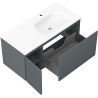 Mexen Orio armoire de salle de bain 100 cm avec lavabo Vela à droite, 1T, 1P, graphite mat/blanc mat